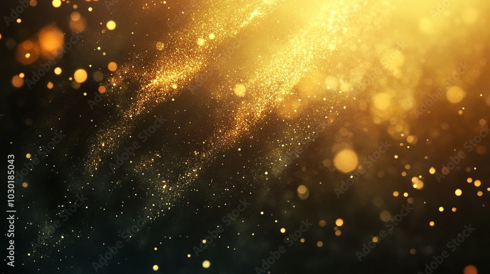 Fototapeta premium Golden particles background