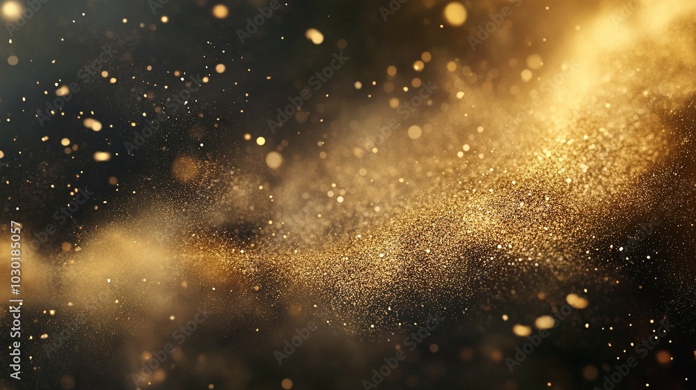 Fototapeta premium Golden particles background