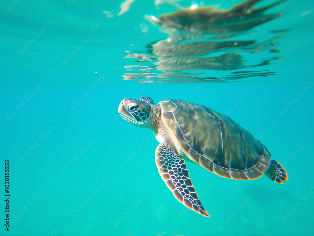 Fototapeta premium turtle swimming