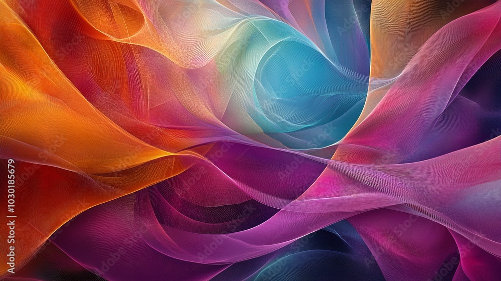 Vibrant abstract digital art with flowing colorful waves and patterns Vibrant abstract digital art with flowing colorful waves and patterns