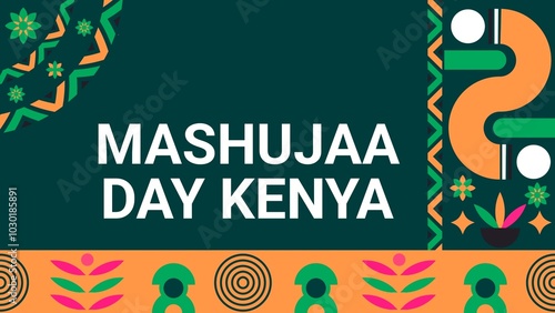 Mashujaa Day Kenya web banner design illustration  photo