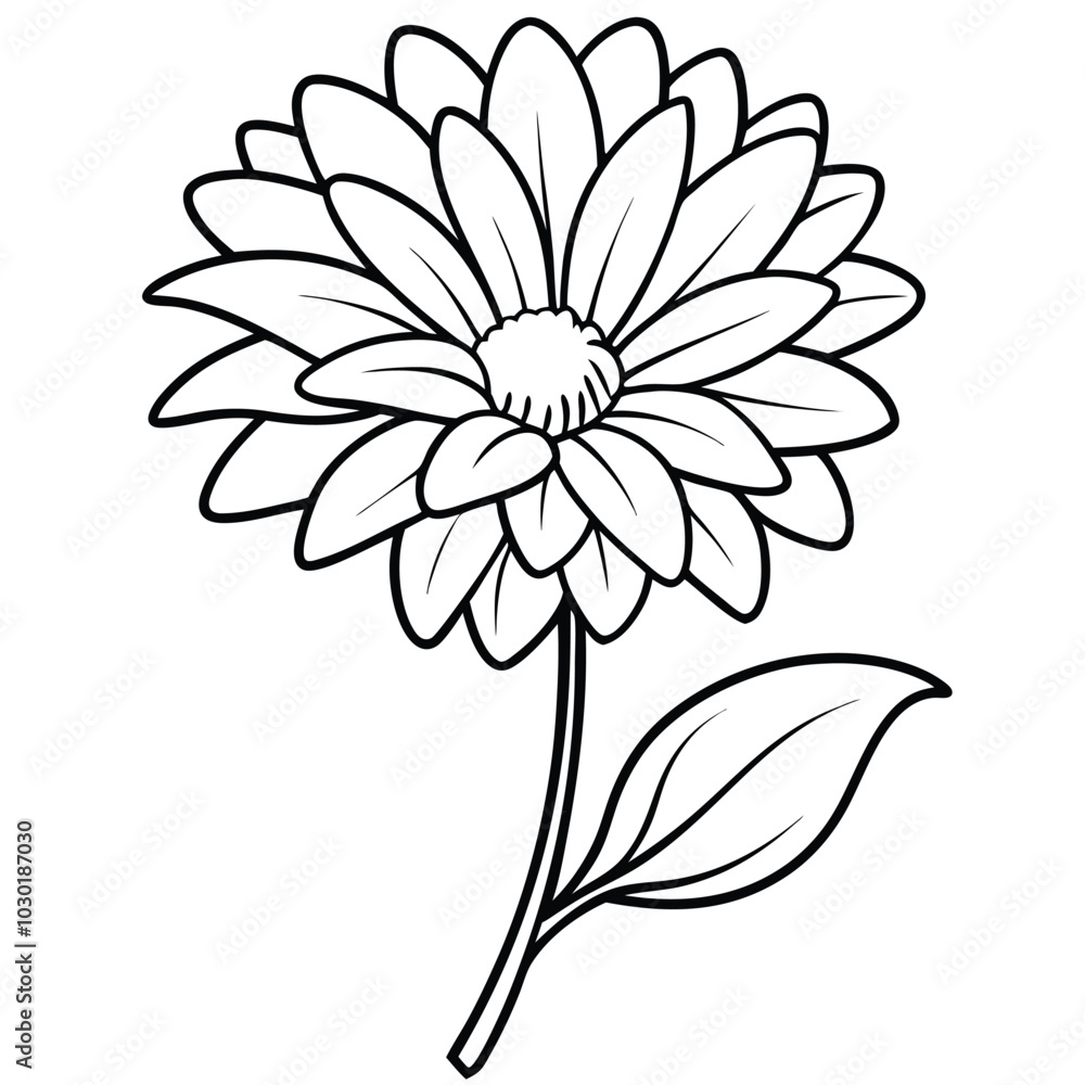 hand-drawn-calendula-flower-vector silhouette hand-drawn-calendula-flower-vector silhouette