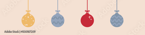 Hängende Weihnachtskugeln