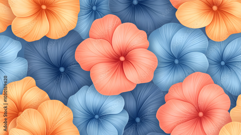 custom made wallpaper toronto digitalVibrant Watercolor Boho Flowers Pattern - High Quality Background for Artistic Nature Compositions