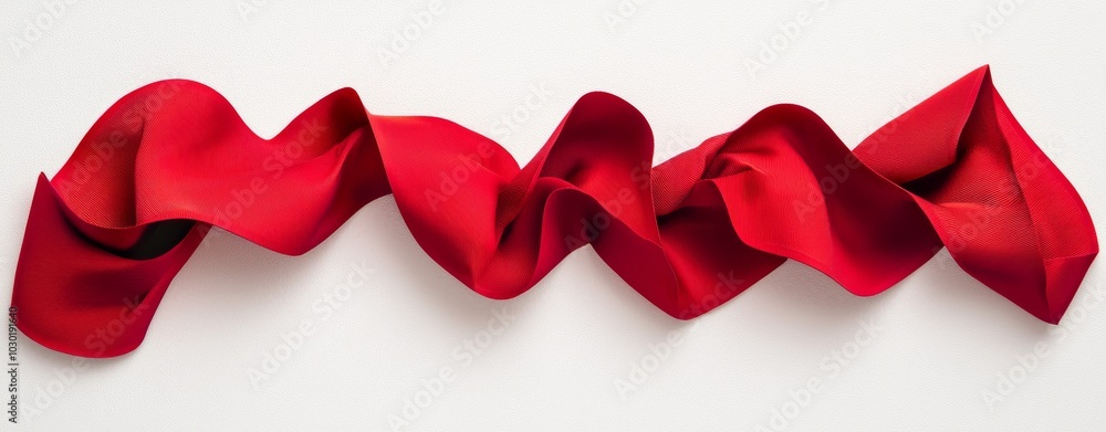 Red ribbon with a bow on a white background. Perfect for gift wrapping or decoration. High-quality stock photo. Red ribbon with a bow on a white background. Perfect for gift wrapping or decoration. High-quality stock photo.