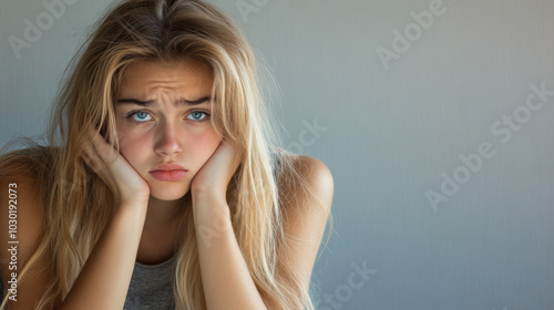 A teenager looking devastated, wiping away tears