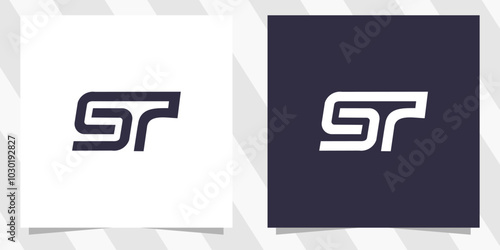 letter st ts logo design vector
