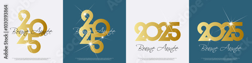Bonne année - meilleurs vœux 2025 - vecteur pour affiche, bannière, salutation et célébration du nouvel an 2025.