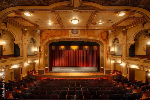 Historic theater with a stage and seats