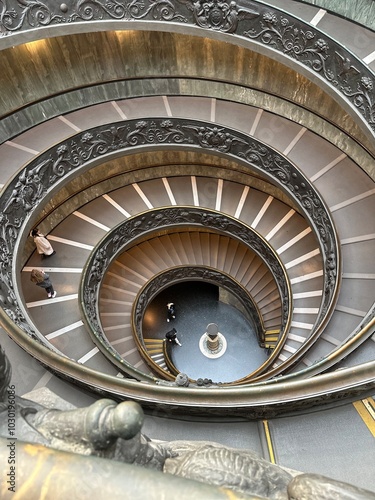 Spiral staircase with elegant ornament