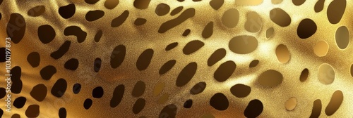 Elegant gold leopard background with animal skin. Golden-textured, exotic animal skin.