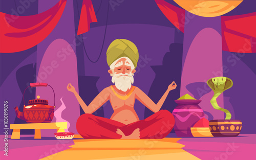 Gradient india travel background composition