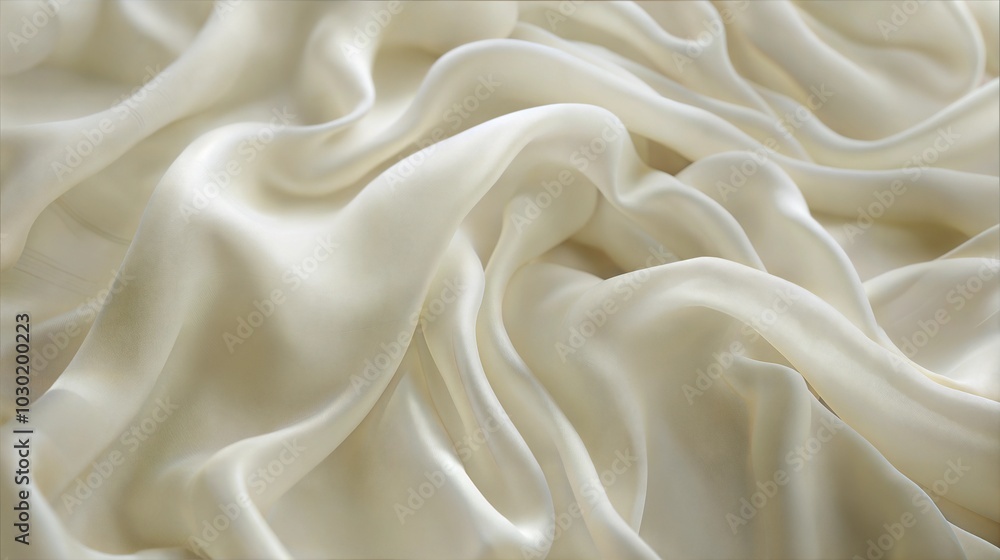 Luxurious Cream Satin Fabric Background with Elegant Flowing Texture for Fashion and Interior Design Luxurious Cream Satin Fabric Background with Elegant Flowing Texture for Fashion and Interior Design