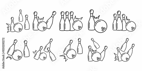 Bowling Ball and Pins