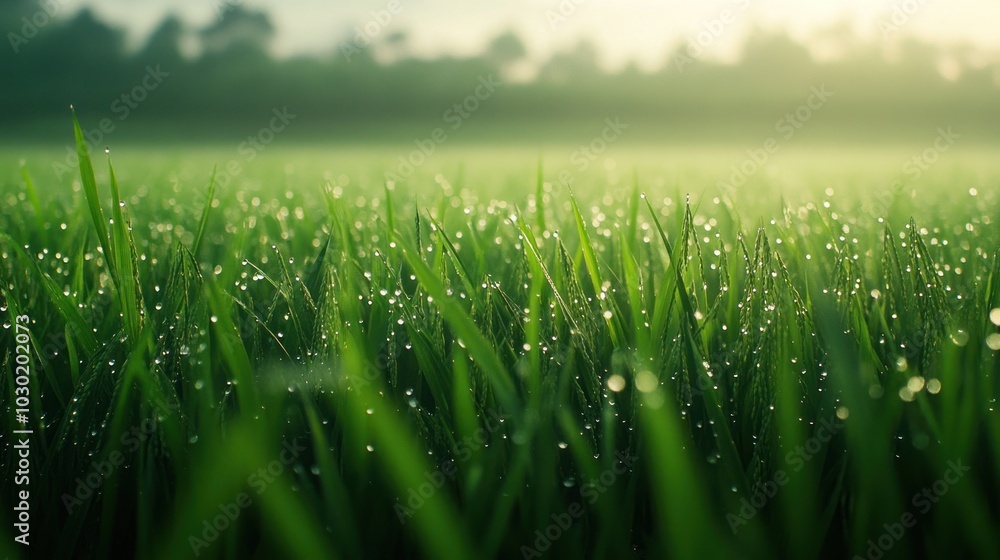 Dewy Grass Blades Dewy Grass Blades