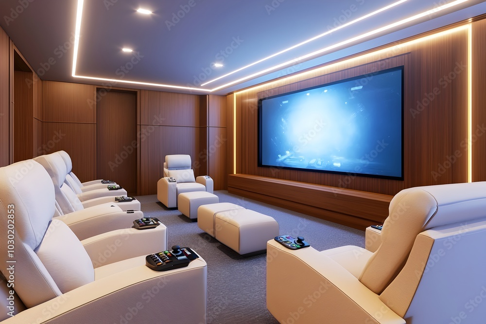 Luxurious Game Lounge with Cutting Edge Technology and Comfortable Seating