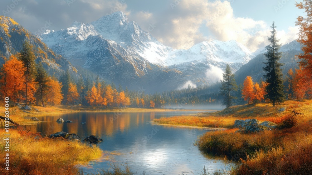 Golden Harvest in the Alpine Autumn Meadow Golden Harvest in the Alpine Autumn Meadow