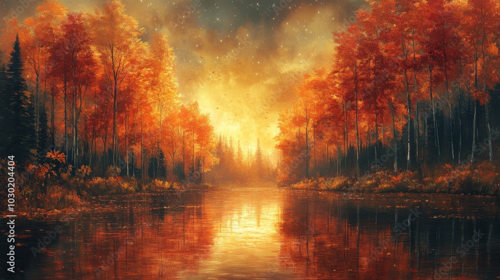 Whispers of Golden Aurora on Autumn Nights Whispers of Golden Aurora on Autumn Nights