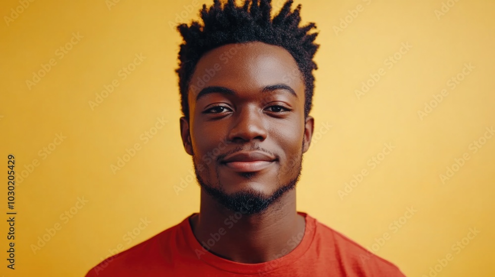 Positive Man in Vibrant Colors Positive Man in Vibrant Colors