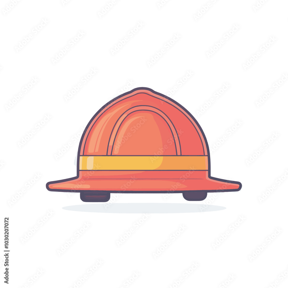 firefighter hat or head protection, vector illustration firefighter hat or head protection, vector illustration