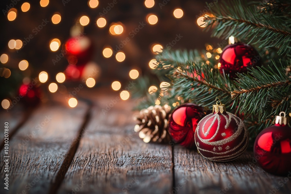 Christmas Season Background created with Generative AI Christmas Season Background created with Generative AI