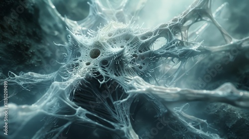 A close-up of a strange, alien creature antenna, revealing delicate, sensory organs.