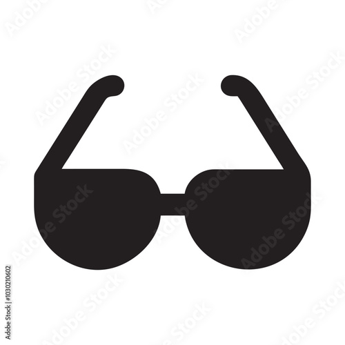 Classic Sunglasses Outline Vector Illustration