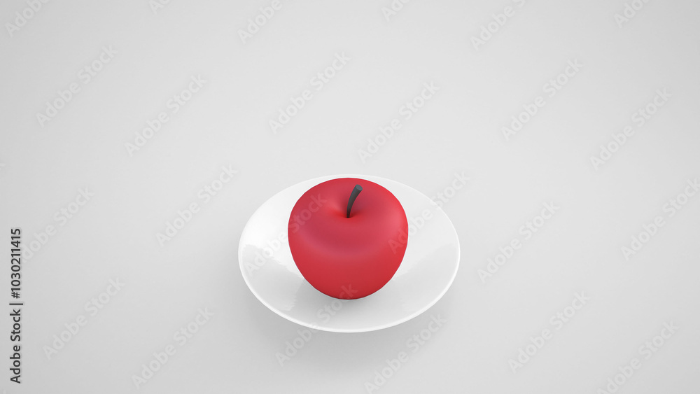 Red apple on white background Red apple on white background