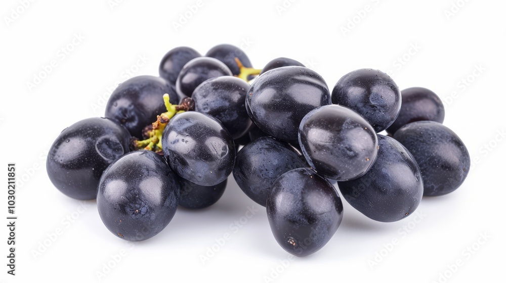 Captivatingly Dark: Surreal Black Grape Berry Isolated on White Background in a Aspect Ratio Captivatingly Dark: Surreal Black Grape Berry Isolated on White Background in a Aspect Ratio