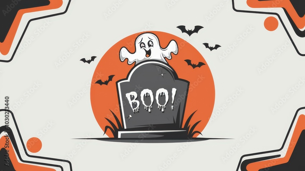 Cartoon Ghost Gravestone Cartoon Ghost Gravestone