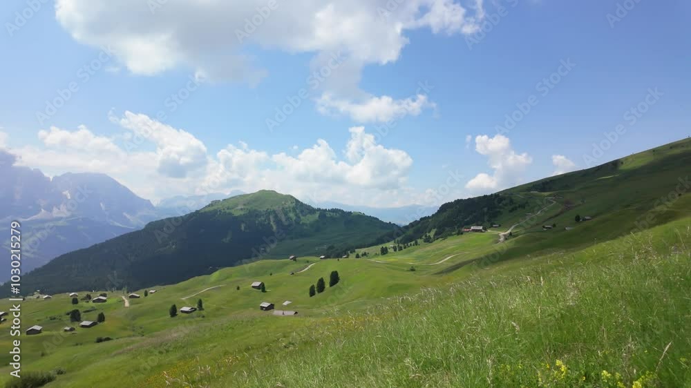 A view from Seceda - Odle - Val Gardena - Ortisei - Italy A view from Seceda - Odle - Val Gardena - Ortisei - Italy