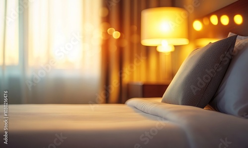 Creative Design Featuring Blurred Background of a Luxurious Hotel Interior, Perfect for Advertising and Marketing, Ideal for Architecture, Hospitality, Travel, and Hotel Management, Enhanced by AI-Gen