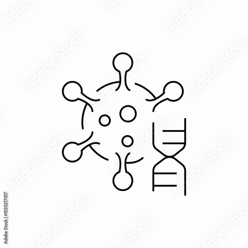 allergy molecule icon sign vector