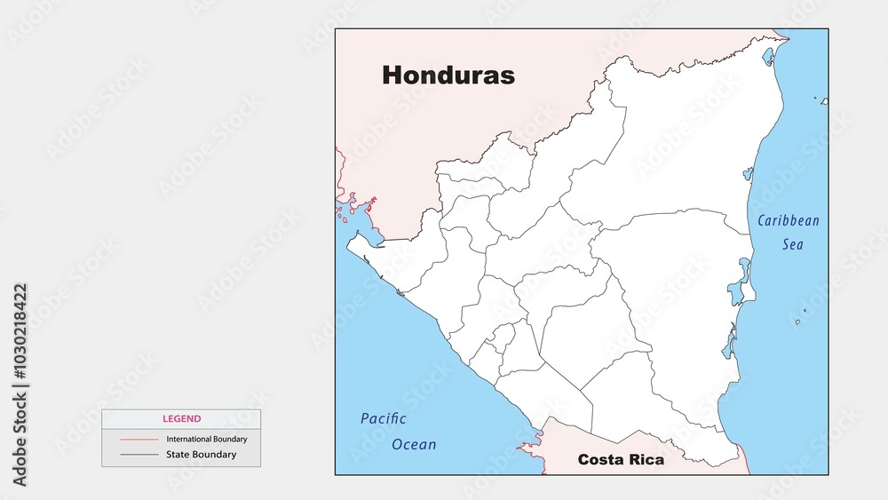 Nicaragua Map. Political map of Nicaragua with state border in outline. Political map of Nicaragua with outline and neighbouring countries. Nicaragua Map. Political map of Nicaragua with state border in outline. Political map of Nicaragua with outline and neighbouring countries.