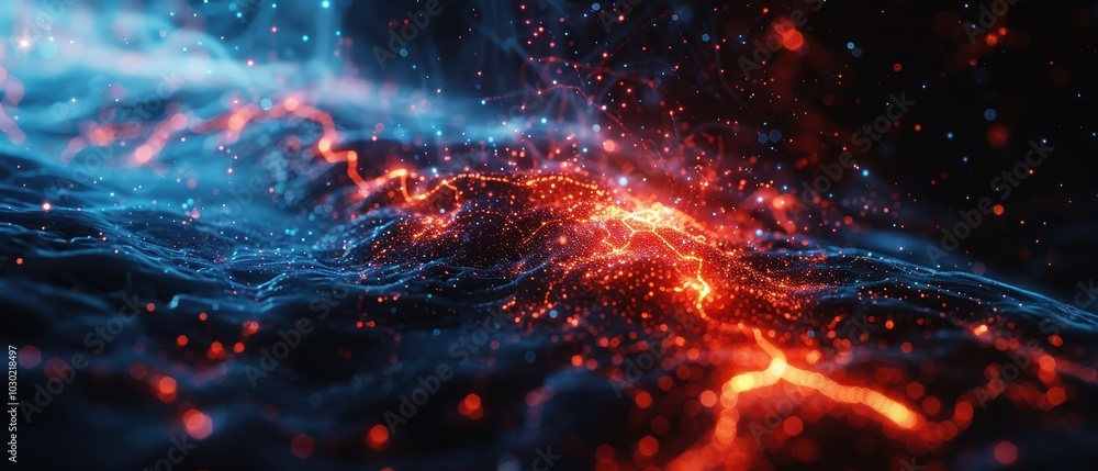 Vibrant Sci-Fi Themed Holographic Background Vibrant Sci-Fi Themed Holographic Background