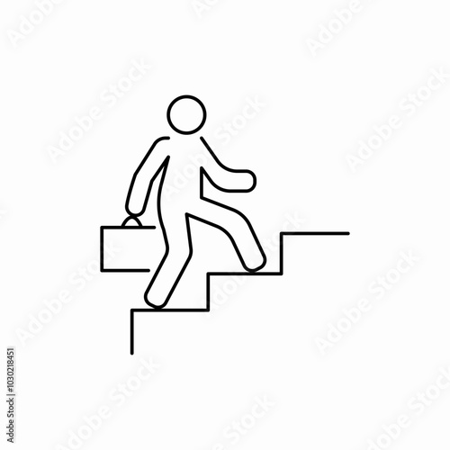 success stairs up icon sign vector