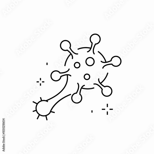 virus infectious icon sign vector