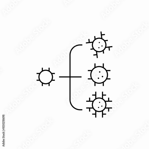 virus mutation icon sign vector