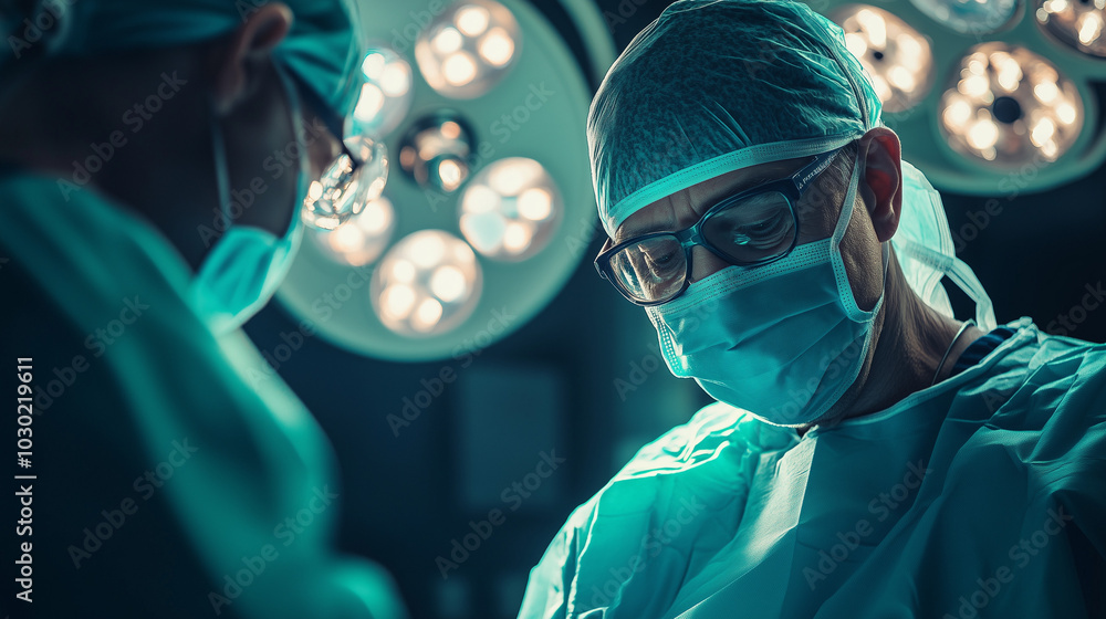 a patient at the surgeon's office, operating room, the doctor brings the apparatus a patient at the surgeon's office, operating room, the doctor brings the apparatus