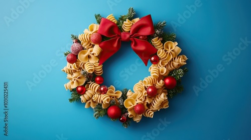 Pasta Christmas Wreath
