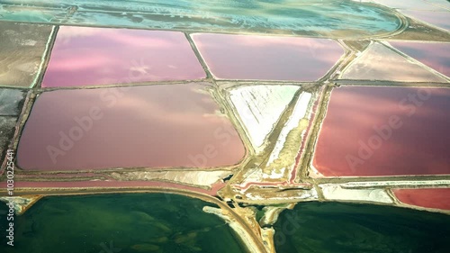 flight along Walvis Bay Salt Works Namibia