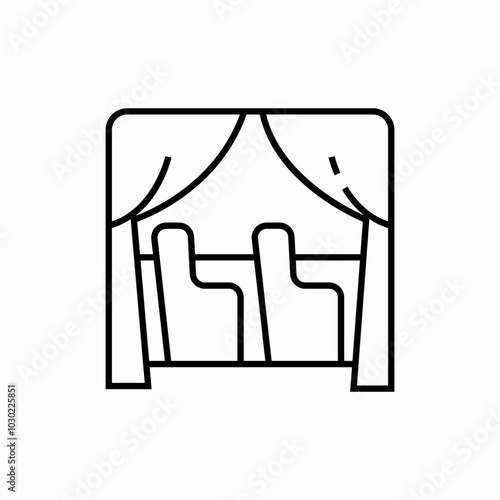 circus chair icon sign vector