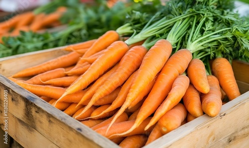  bright orange carrots are available in the market, Generative AI