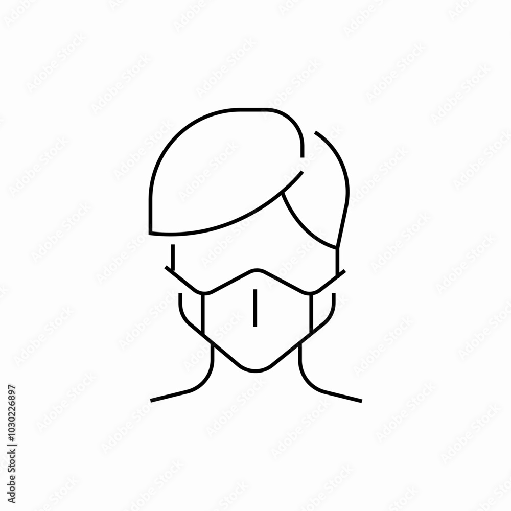 man in face mask icon sign vector man in face mask icon sign vector