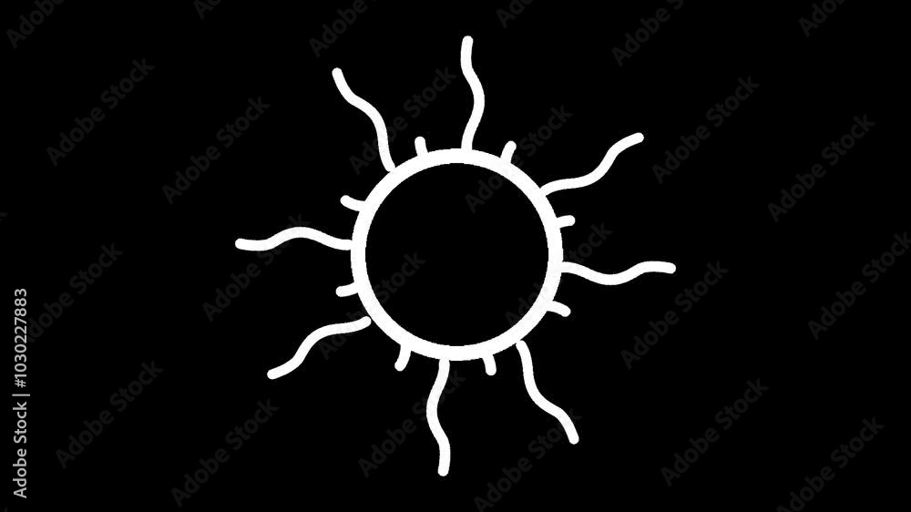 Sun Animated heat wave loop. Alpha channel, transparent background Sun Animated heat wave loop. Alpha channel, transparent background