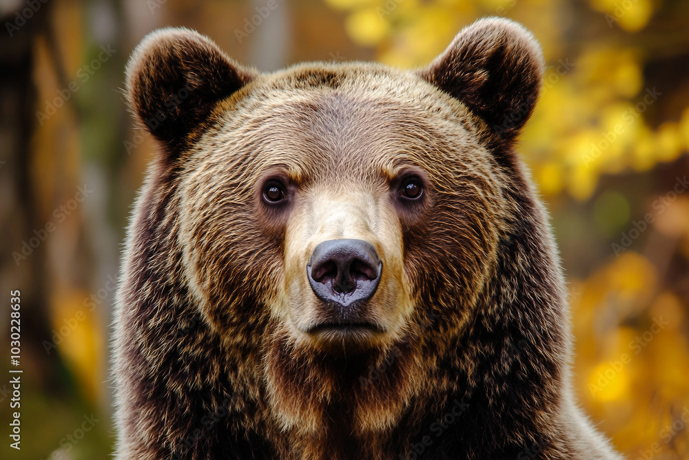Obraz premium An animal in an autumn forest created with generative AI technology