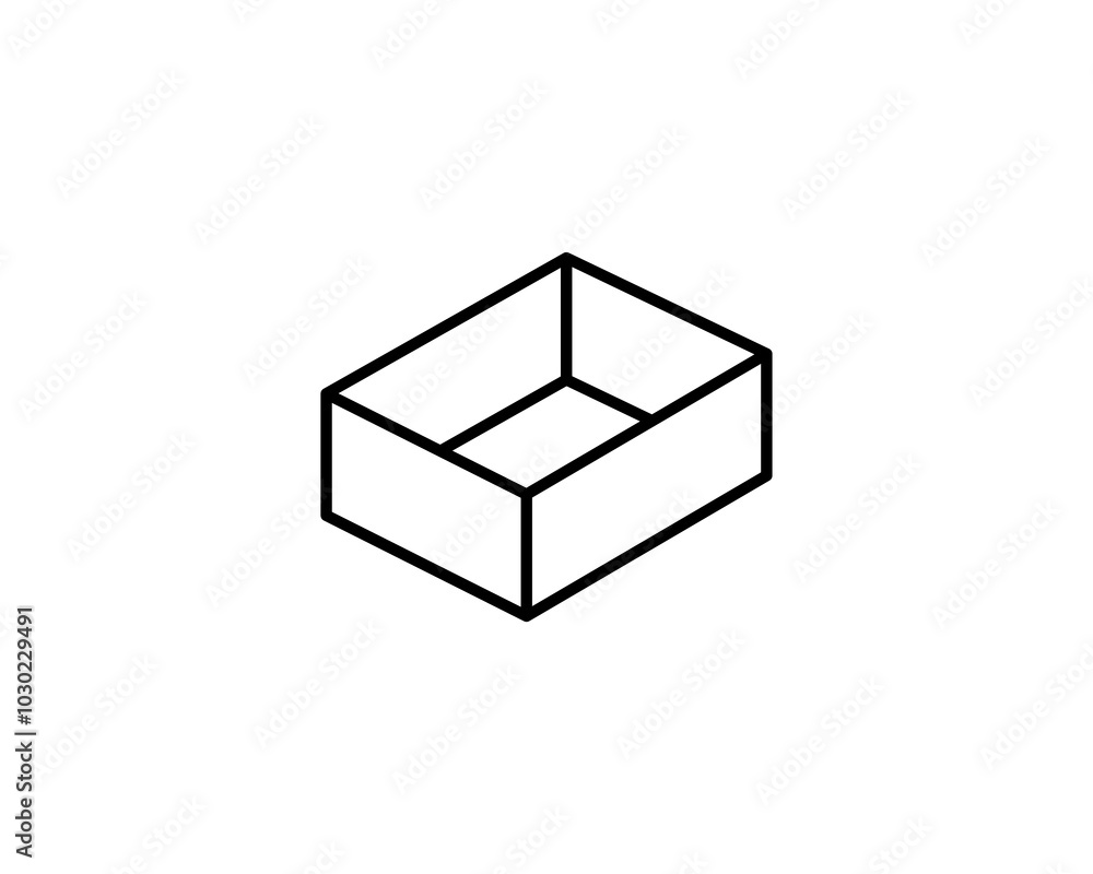 Delivery packaging vector icon. Cargo cardboard box icons. Carton package sign from line geometric shapes. Delivery packaging vector icon. Cargo cardboard box icons. Carton package sign from line geometric shapes.