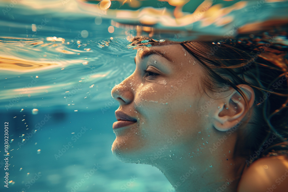 Motivated person swimmer learning swim sport, racing competition swimming challenge pool, Generative AI Motivated person swimmer learning swim sport, racing competition swimming challenge pool, Generative AI