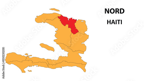 Nord Map is highlighted on the Haiti map with detailed state and region outlines.