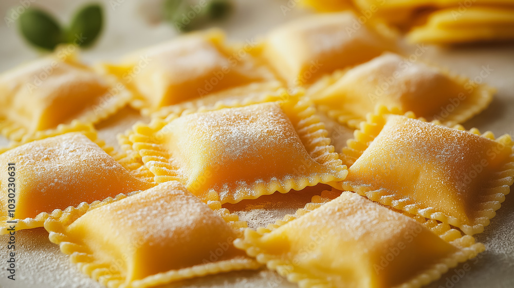 Italian ravioli, stuffed pasta with sauce, isolated on white background, traditional Italian dish, simple and clean presentation Italian ravioli, stuffed pasta with sauce, isolated on white background, traditional Italian dish, simple and clean presentation